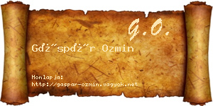 Gáspár Ozmin névjegykártya